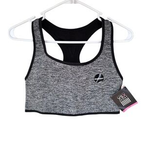 ⭐️NWT⭐️Victoria's Secret Seamless Gray and Black Reversible Black Sports Bra